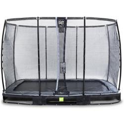   Elegant Premium inground trampoline 214x366cm met Deluxe veiligheidsnet - zwart