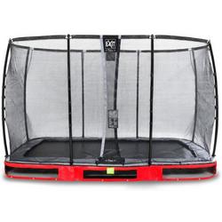   Elegant Premium inground trampoline 244x427cm met Deluxe veiligheidsnet - rood