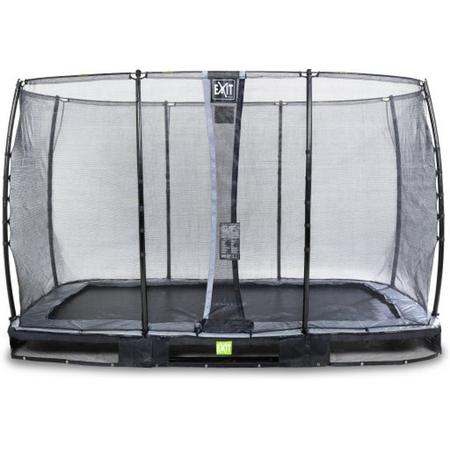 EXIT Elegant Premium inground trampoline 244x427cm met Economy veiligheidsnet - zwart