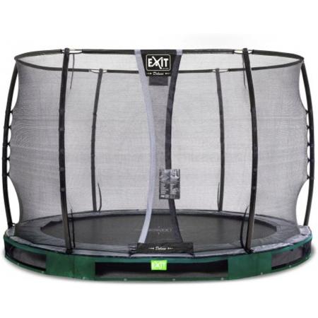 EXIT Elegant Premium inground trampoline ø305cm met Deluxe veiligheidsnet - groen