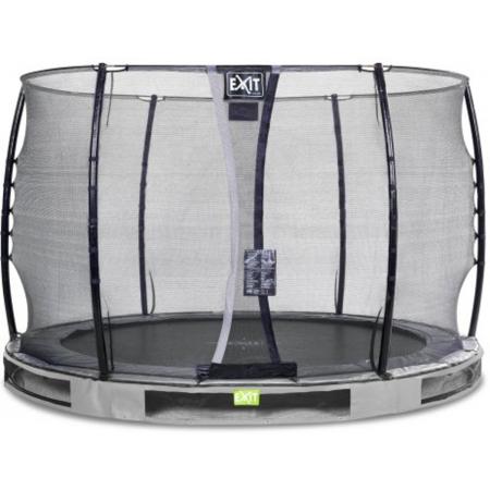 EXIT Elegant Premium inground trampoline ø305cm met Economy veiligheidsnet - grijs