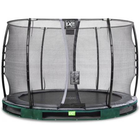 EXIT Elegant Premium inground trampoline ø305cm met Economy veiligheidsnet - groen