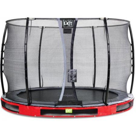 EXIT Elegant Premium inground trampoline ø305cm met Economy veiligheidsnet - rood
