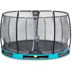   Elegant Premium inground trampoline ø366cm met Deluxe veiligheidsnet - blauw