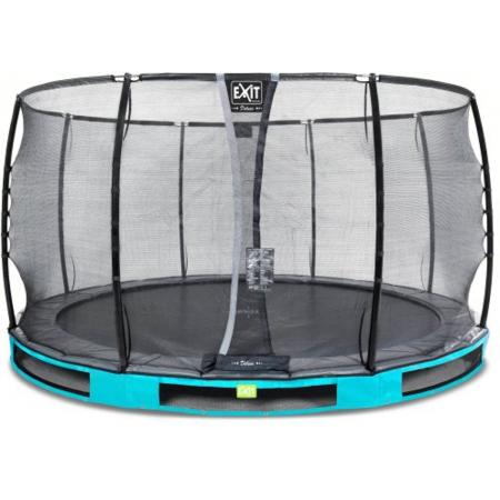 EXIT Elegant Premium inground trampoline ø366cm met Deluxe veiligheidsnet - blauw
