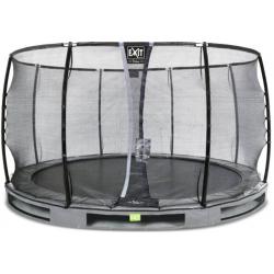   Elegant Premium inground trampoline ø366cm met Deluxe veiligheidsnet - grijs