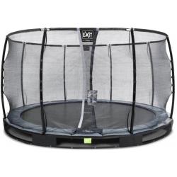   Elegant Premium inground trampoline ø366cm met Deluxe veiligheidsnet - zwart