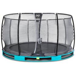   Elegant Premium inground trampoline ø427cm met Deluxe veiligheidsnet - blauw