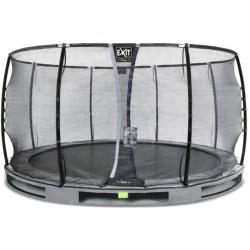   Elegant Premium inground trampoline ø427cm met Deluxe veiligheidsnet - grijs