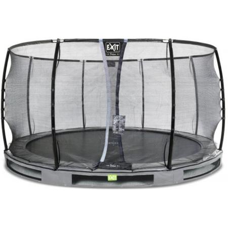 EXIT Elegant Premium inground trampoline ø427cm met Deluxe veiligheidsnet - grijs