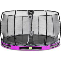   Elegant Premium inground trampoline ø427cm met Deluxe veiligheidsnet - paars