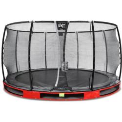  Elegant Premium inground trampoline ø427cm met Deluxe veiligheidsnet - rood