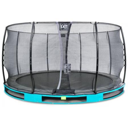 EXIT Elegant Premium inground trampoline ø427cm met Economy veiligheidsnet - blauw