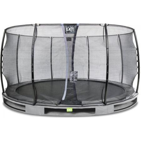 EXIT Elegant Premium inground trampoline ø427cm met Economy veiligheidsnet - grijs