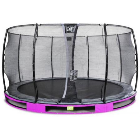 EXIT Elegant Premium inground trampoline ø427cm met Economy veiligheidsnet - paars