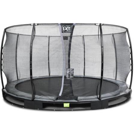 EXIT Elegant Premium inground trampoline ø427cm met Economy veiligheidsnet - zwart