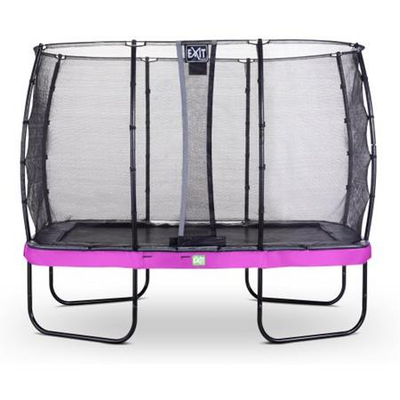 EXIT Elegant Premium trampoline 214x366cm met veiligheidsnet Deluxe - paars