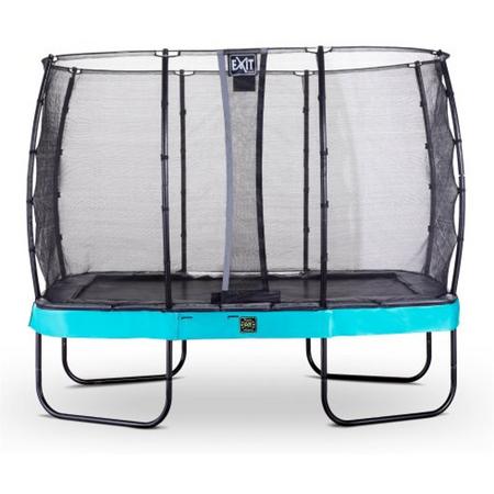 EXIT Elegant Premium trampoline 214x366cm met veiligheidsnet Economy - blauw