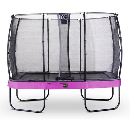 EXIT Elegant Premium trampoline 214x366cm met veiligheidsnet Economy - paars