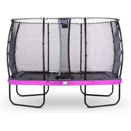 EXIT Elegant Premium trampoline 244x427cm met veiligheidsnet Deluxe - paars