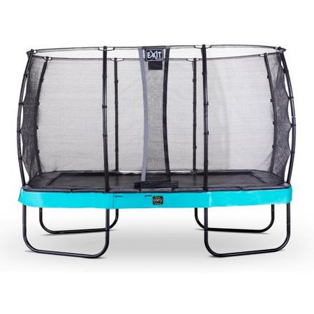 EXIT Elegant Premium trampoline 244x427cm met veiligheidsnet Economy - blauw