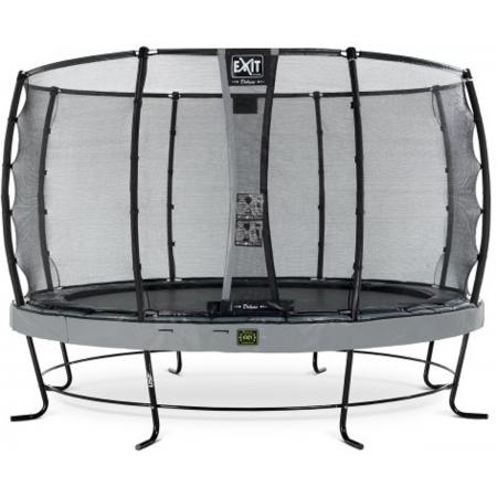 EXIT Elegant Premium trampoline ø427cm met veiligheidsnet Deluxe - grijs