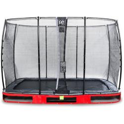  Elegant inground trampoline 214x366cm met Economy veiligheidsnet - rood