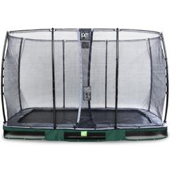   Elegant inground trampoline 244x427cm met Economy veiligheidsnet - groen