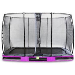   Elegant inground trampoline 244x427cm met Economy veiligheidsnet - paars