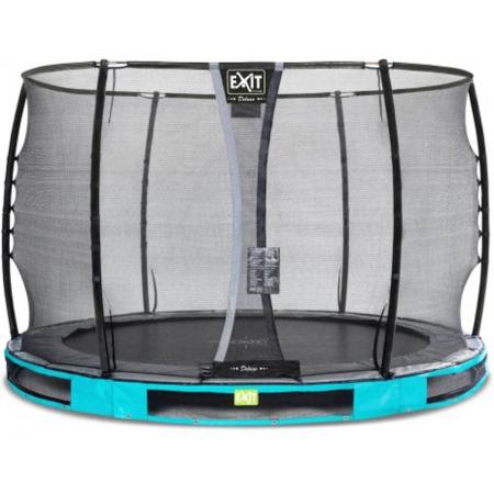EXIT Elegant inground trampoline ø305cm met Deluxe veiligheidsnet - blauw