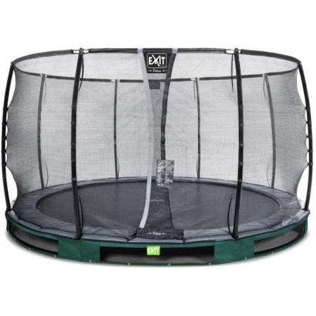 EXIT Elegant inground trampoline ø366cm met Deluxe veiligheidsnet - groen