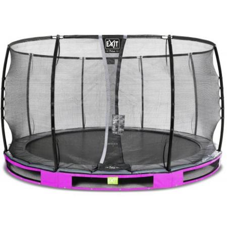 EXIT Elegant inground trampoline ø366cm met Deluxe veiligheidsnet - paars
