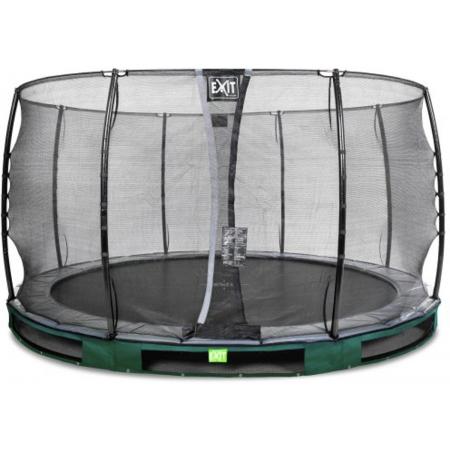 EXIT Elegant inground trampoline ø366cm met Economy veiligheidsnet - groen