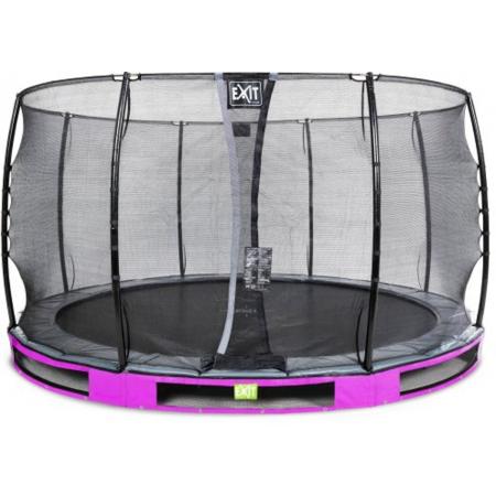 EXIT Elegant inground trampoline ø366cm met Economy veiligheidsnet - paars