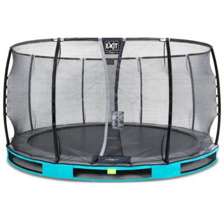 EXIT Elegant inground trampoline ø427cm met Deluxe veiligheidsnet - blauw