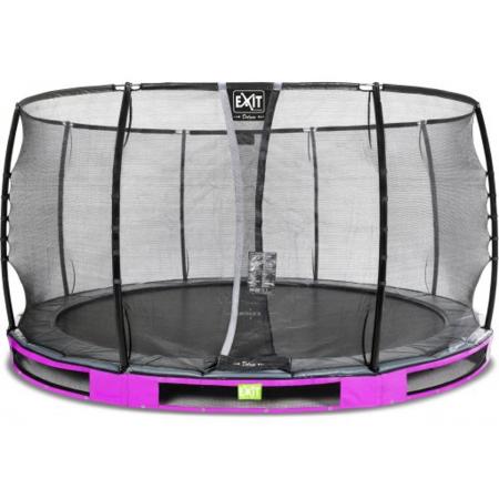 EXIT Elegant inground trampoline ø427cm met Deluxe veiligheidsnet - paars