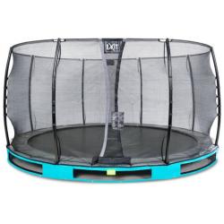   Elegant inground trampoline ø427cm met Economy veiligheidsnet - blauw
