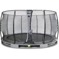   Elegant inground trampoline ø427cm met Economy veiligheidsnet - grijs