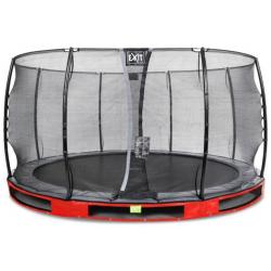  Elegant inground trampoline ø427cm met Economy veiligheidsnet - rood