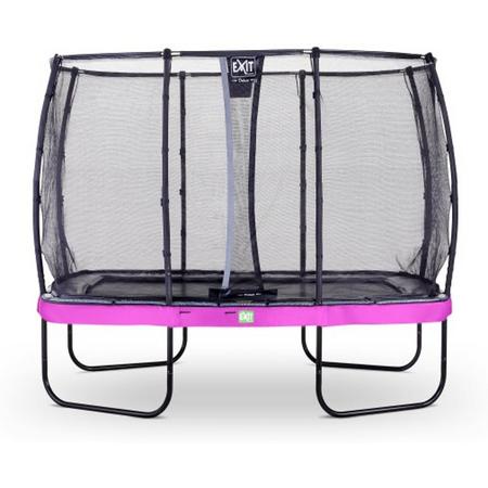 EXIT Elegant trampoline 214x366cm met veiligheidsnet Deluxe - paars