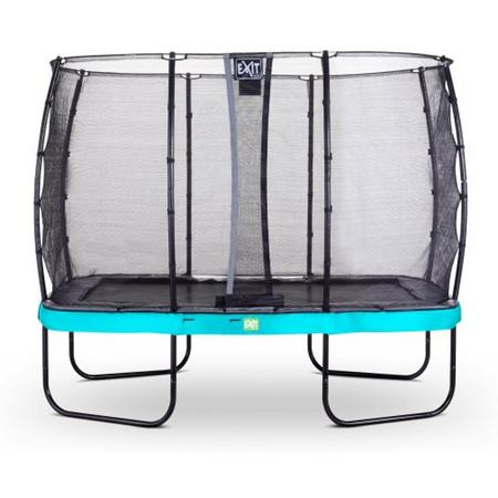 EXIT Elegant trampoline 214x366cm met veiligheidsnet Economy - blauw