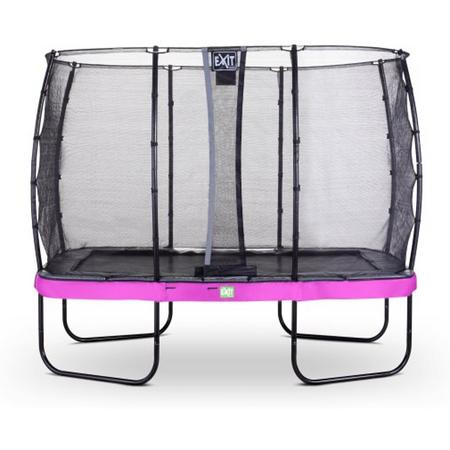 EXIT Elegant trampoline 214x366cm met veiligheidsnet Economy - paars