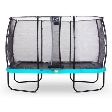 EXIT Elegant trampoline 244x427cm met veiligheidsnet Economy - blauw