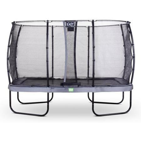 EXIT Elegant trampoline 244x427cm met veiligheidsnet Economy - grijs
