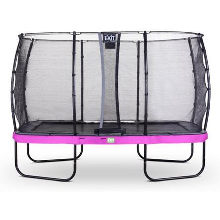 EXIT Elegant trampoline 244x427cm met veiligheidsnet Economy - paars