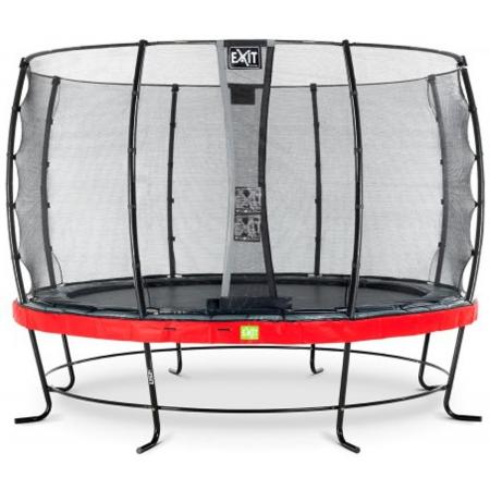 EXIT Elegant trampoline ø366cm met veiligheidsnet Economy - rood