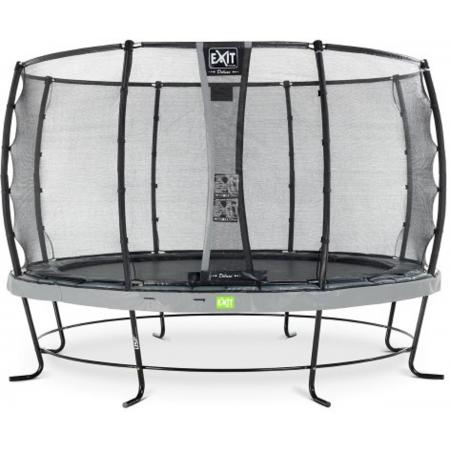EXIT Elegant trampoline ø427cm met veiligheidsnet Deluxe - grijs