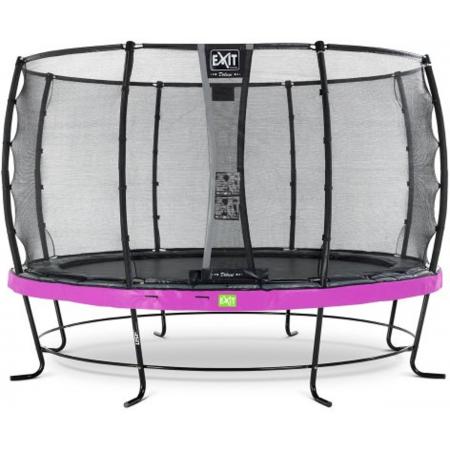 EXIT Elegant trampoline ø427cm met veiligheidsnet Deluxe - paars