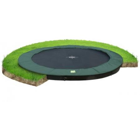 EXIT InTerra groundlevel trampoline ø305cm - groen