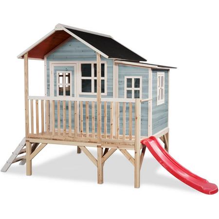 EXIT Loft 350 houten speelhuis - blauw